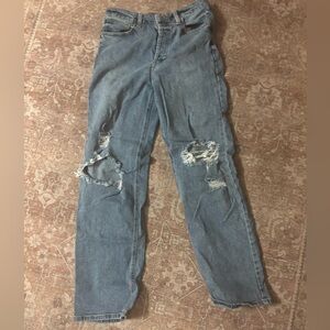 Wild Fable Light Blue straight distressed button fly Denim Jeans